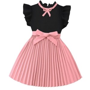 TAGAS Baby-Girl's Mario Rib A-Line Standard Length Dress