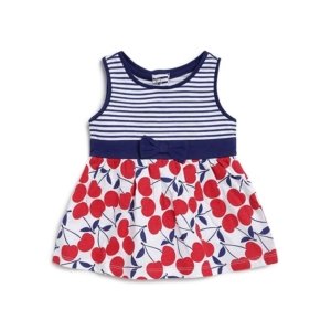 Chicco Baby-Girl's Cotton Fit and Flare Above The Knee Casual Dress