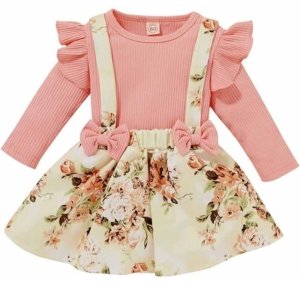 Niren Enterprise Bullfinch Floral Printed Modal Baby Frock